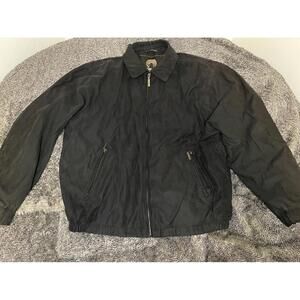 VTG Weatherproof Men's Micro Suede Black Coat/ Jacket Size L Grandpa Core